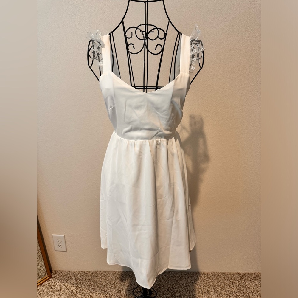 White Dress with flower Lace